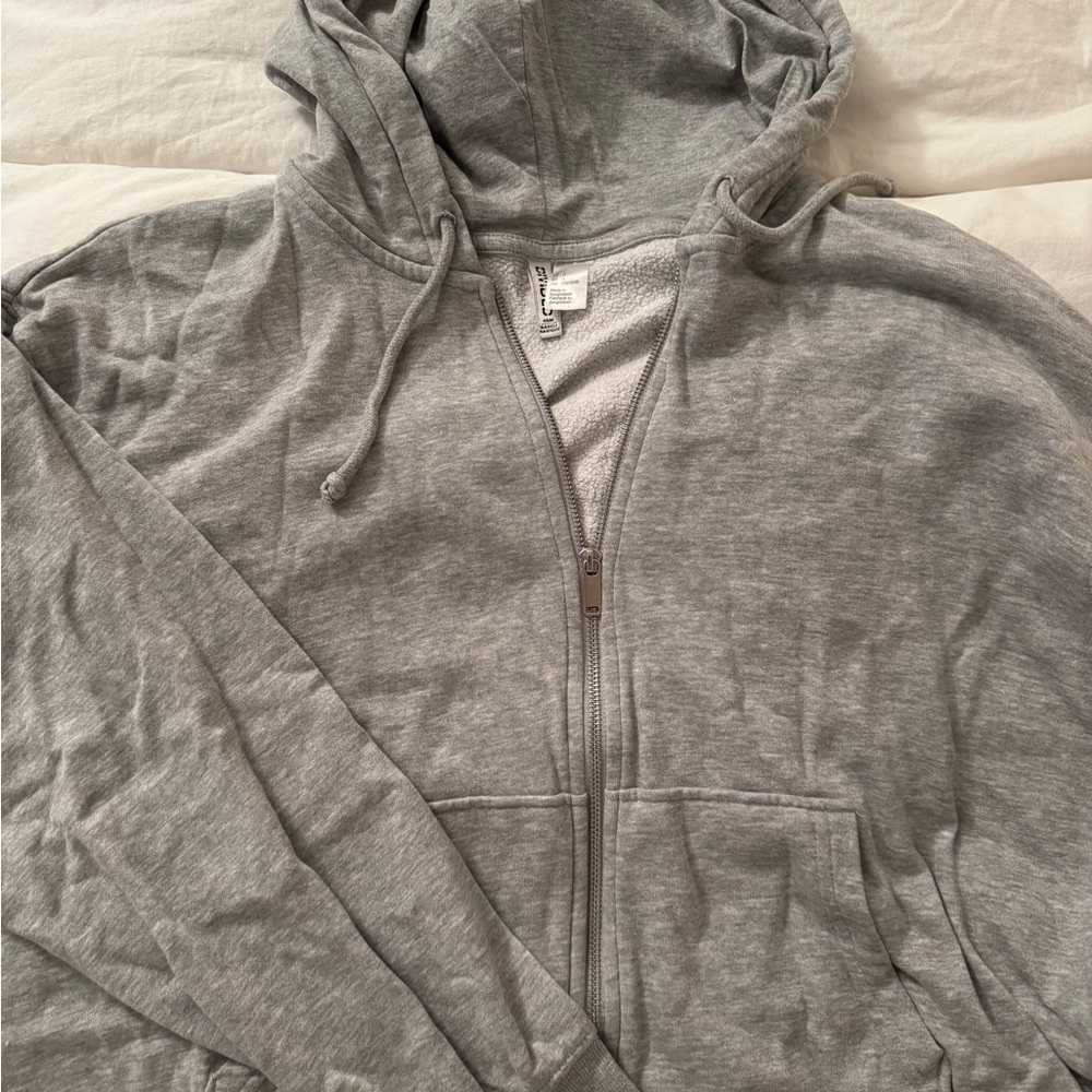 H&M Gray Zip-Up Hoodie